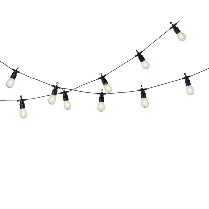 Guirlande lumineuse, 10 ampoules LED, blanc chaud