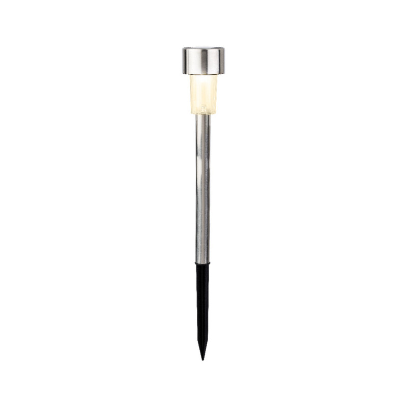 Balise solaire de jardin sur pique, en acier - H.