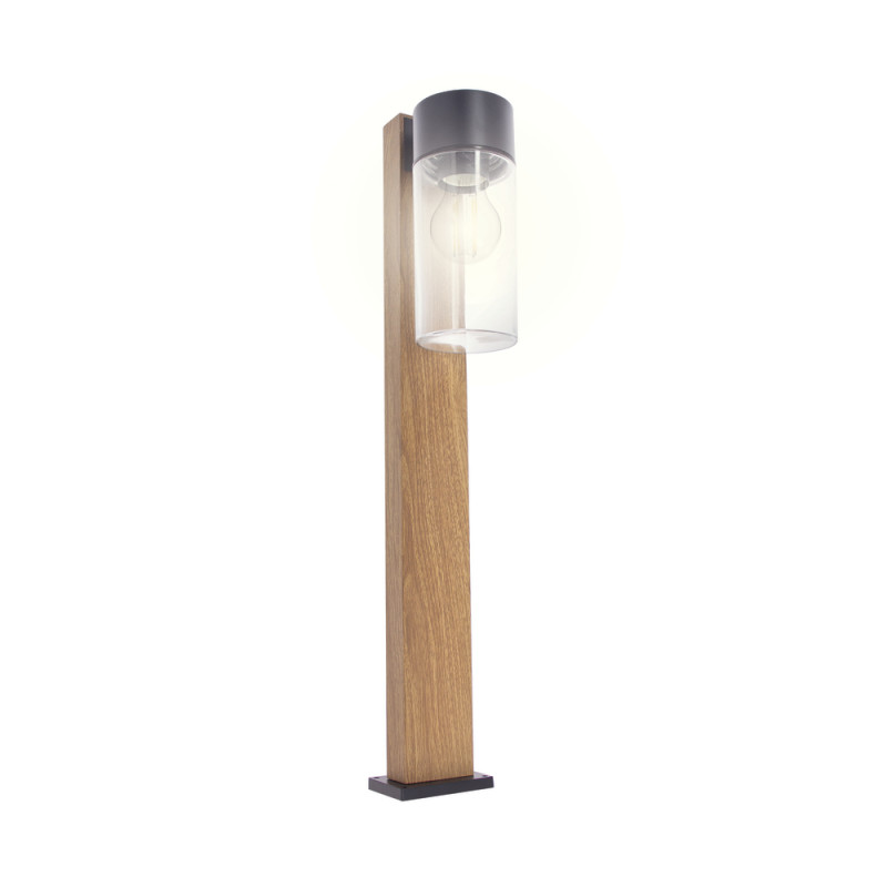 Borne filaire en aluminium et verre, finition effe