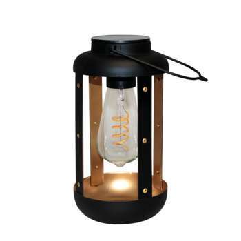 Lanterne solaire 40 lumens Sirocco en verre noir e