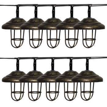 Guirlande solaire 10 LED Lanzarote en métal cuivré