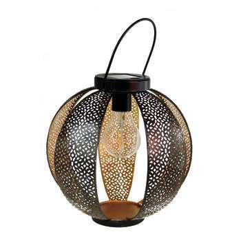 Lanterne solaire en métal Patio