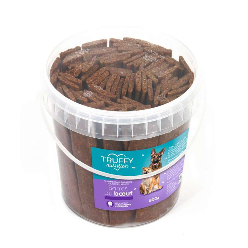 Barres au buf pour chien Truffy nutrition 800g