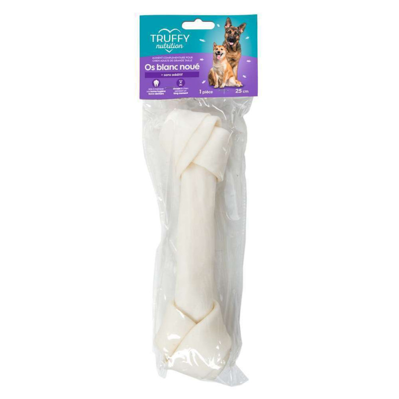 Os blanc noué pour chien Truffy nutrition 25cm x1