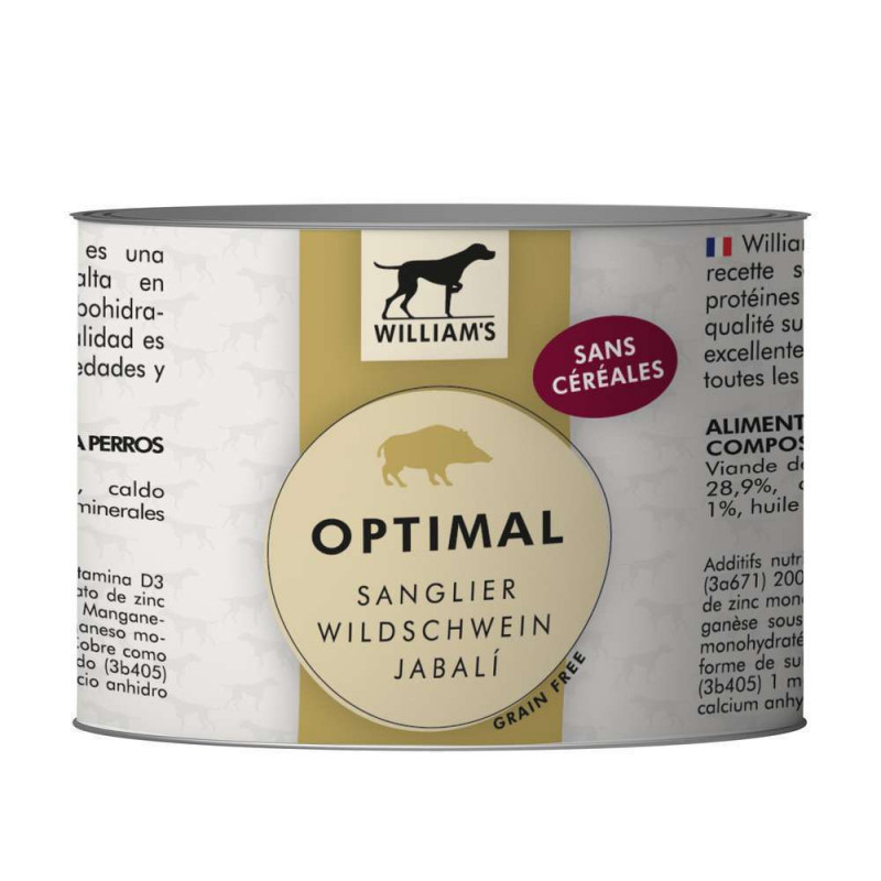 Terrine pour chien au sanglier aliment humide sans