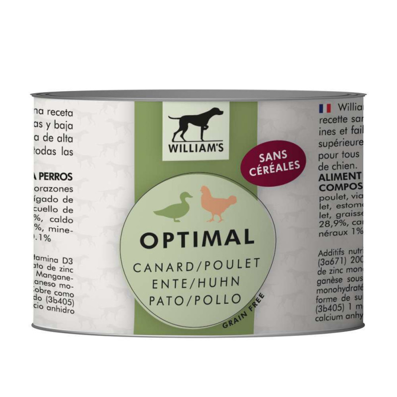 Terrine pour chien Poulet & Canard aliment humide
