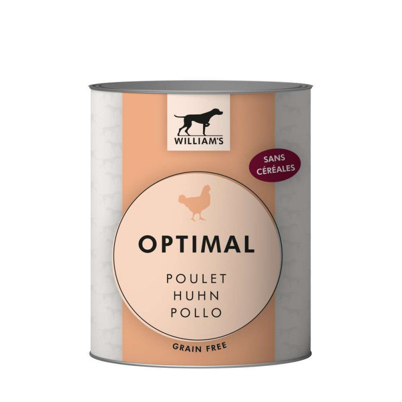 Terrine pour chien au poulet aliment humide sans c