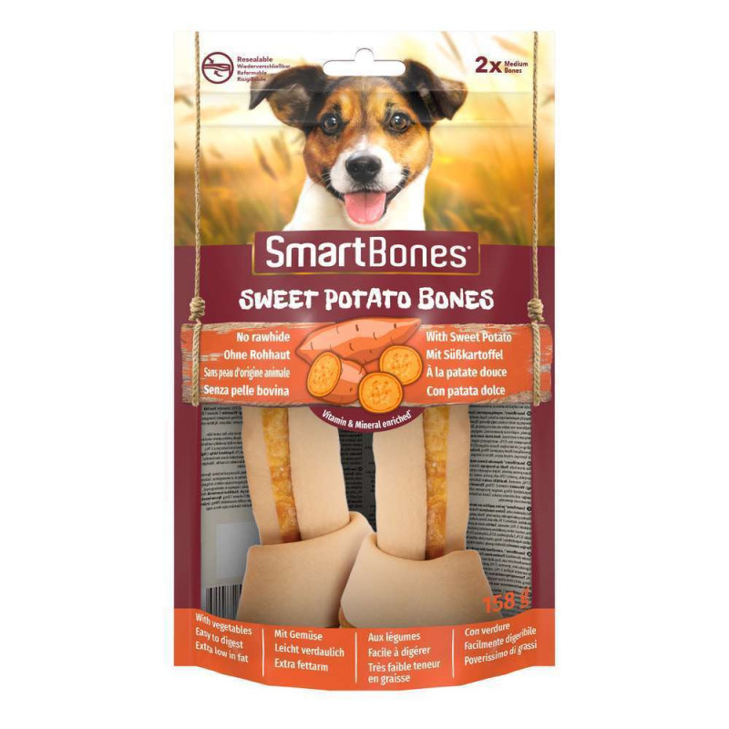 Sweet Potato Bones Medium - 2 Os à mâcher à la pat