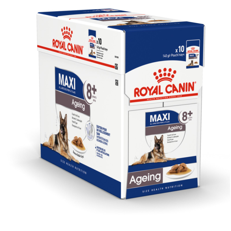 Bouchées en sauce Maxi Ageing 8+ pour chien 10X140
