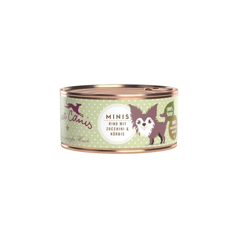 Pâtée pour petit chien ''Minis'' buf avec courget
