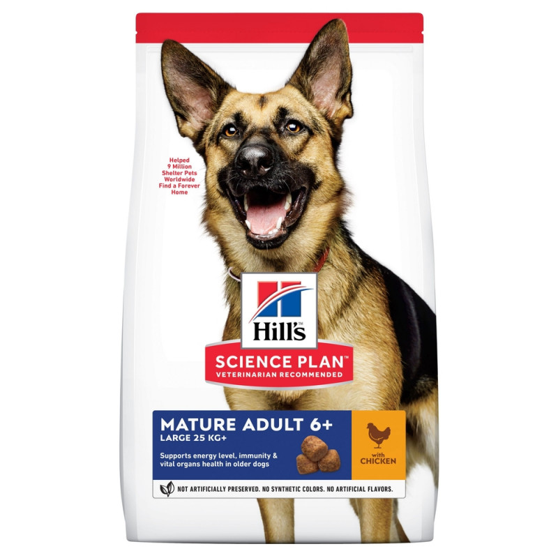 Croquettes pour petit chien Mature 6+ au poulet 12