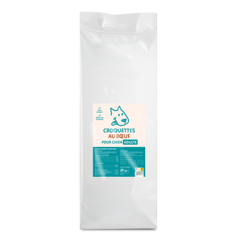 Croquettes au buf pour chien adulte 20kg