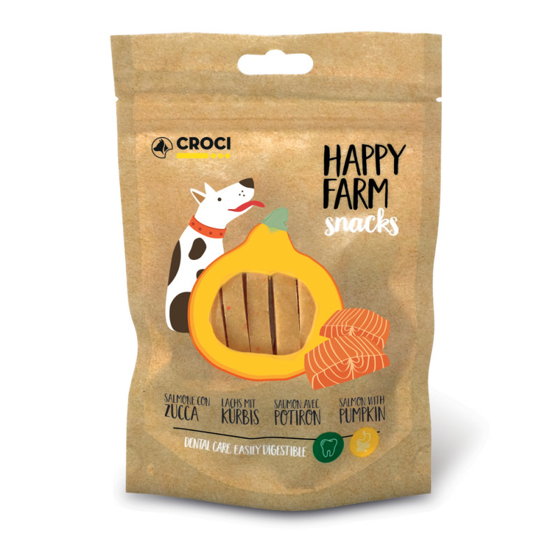 Friandises Happy Farm pour chien - saumon et citro