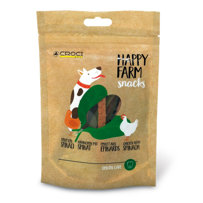 Friandises Happy Farm pour chien - poulet et épina