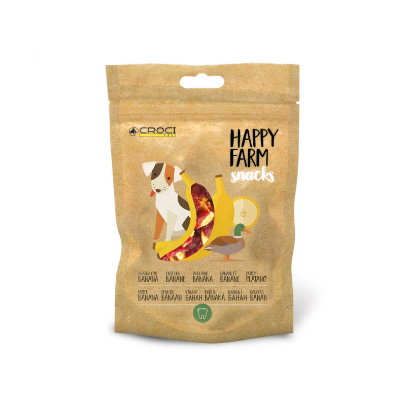 Friandises Happy Farm pour chien - canard et banan