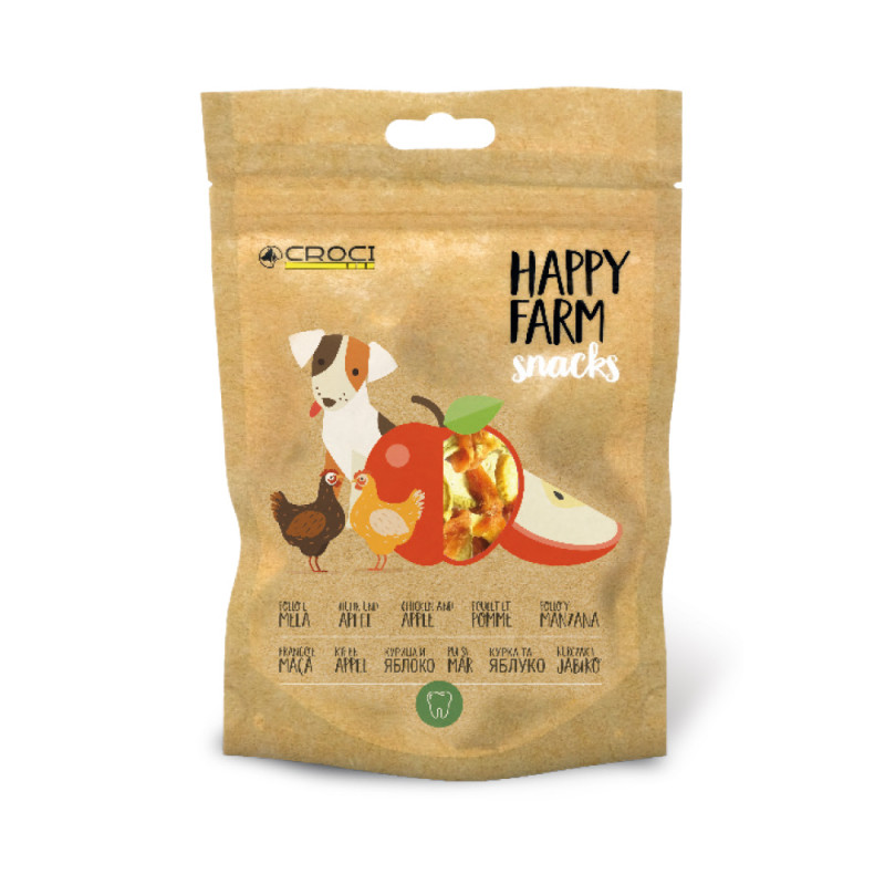 Friandises Happy Farm pour chien - poulet et pomme