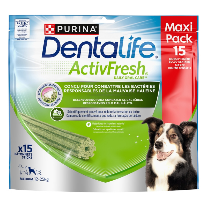 Bâtonnets ActivFresh pour chien moyen x15