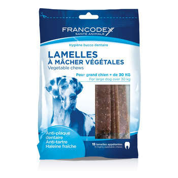 Lamelles à macher pour grand chiens de + de 30 kg