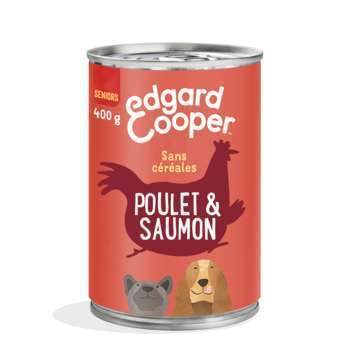 Boîte Edgard&Cooper spécial senior poulet et saumo