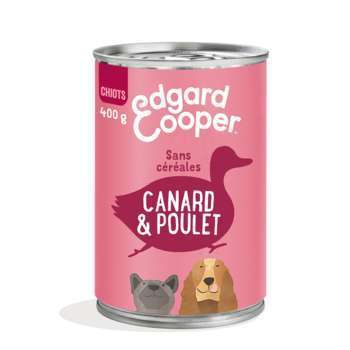 Boîte Edgard&Cooper canard et poulet pour chio