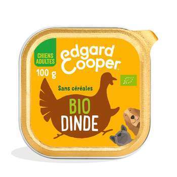 Edgard cooper - pâtée bio sans céréales dinde pour
