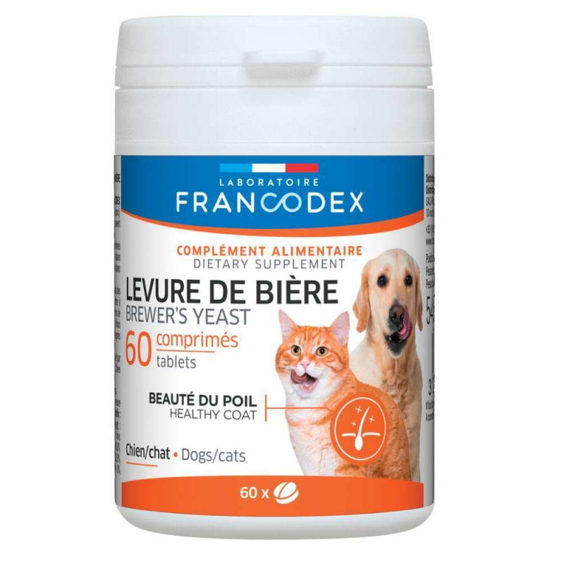 Levure de bière pour chien chat 60 comprimés