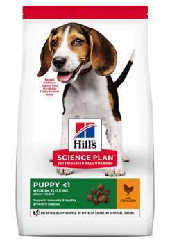 Croquettes Puppy Medium pour chiot, au poulet - 2,