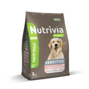 Croquettes Sensitive chien adulte au saumon frais