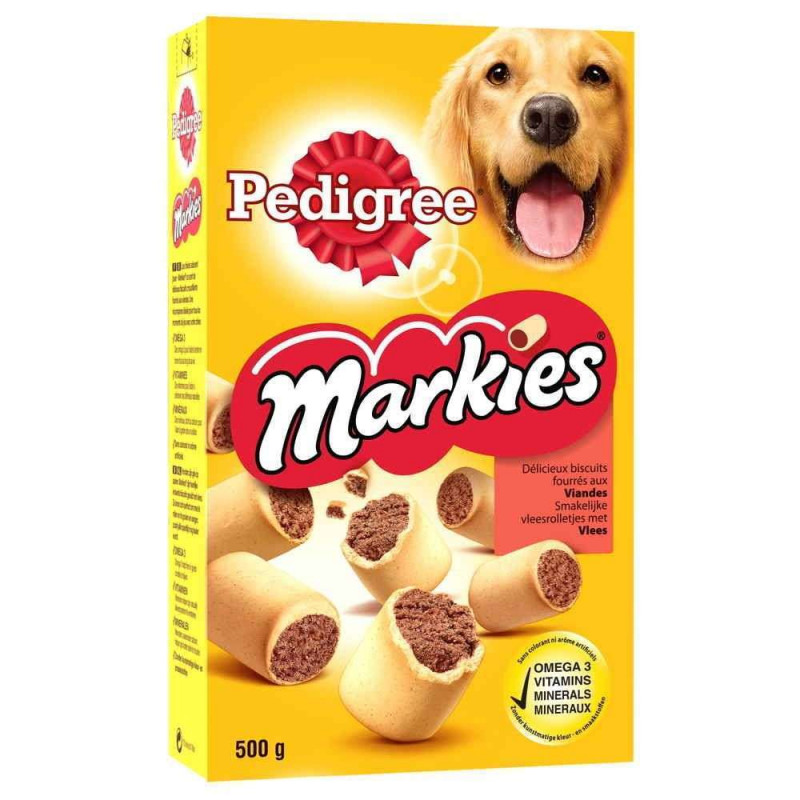 Biscuits fourrés Markies pour chien 500g