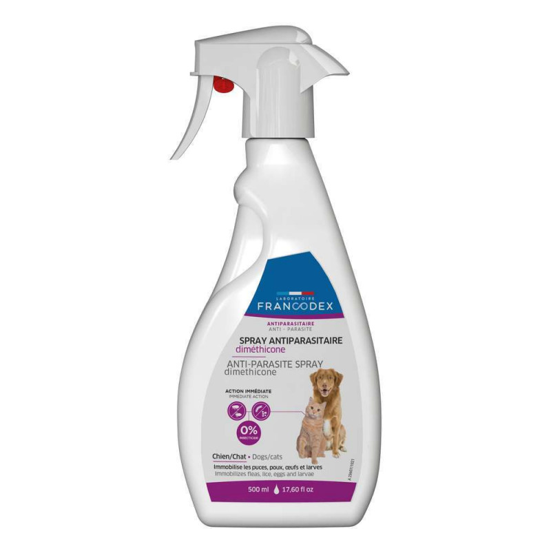 Spray Antiparasitaire diméthicone pour chien et ch