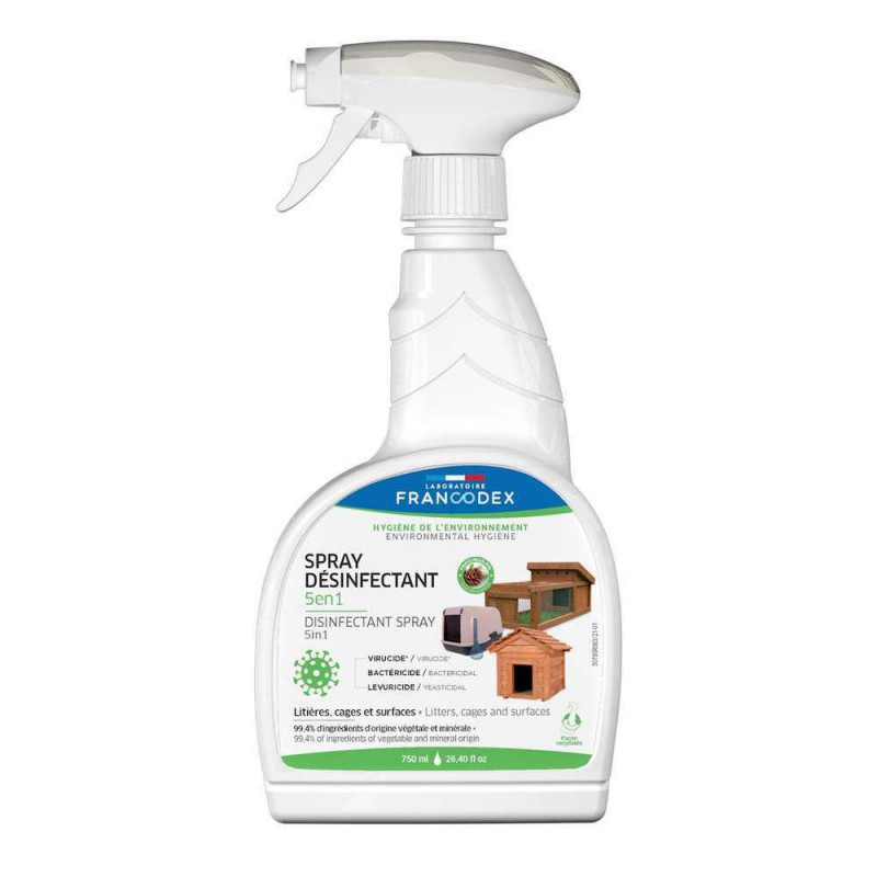 Spray Désinfectant 5 en 1 pour habitat d'animaux d