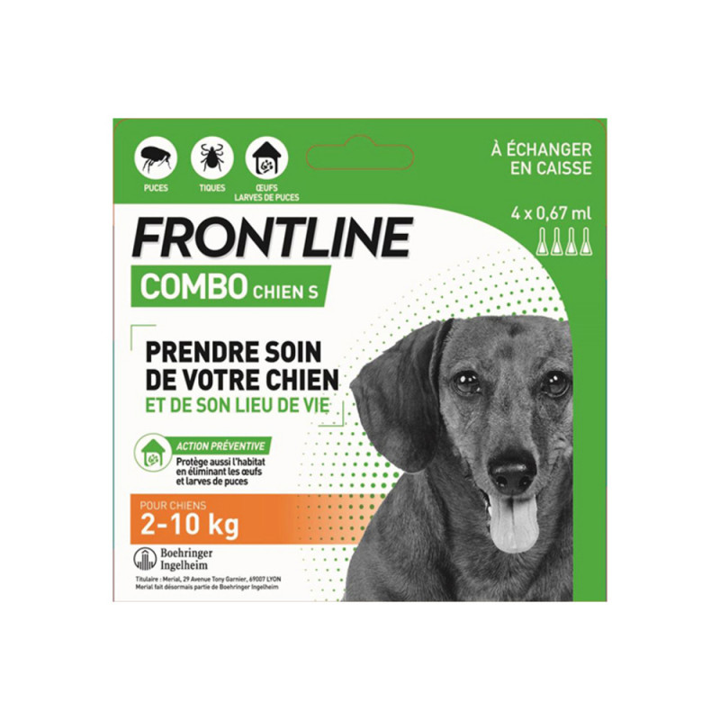 Pipettes Combo chien 2 à 10 Kg - 4x0. 67 ml
