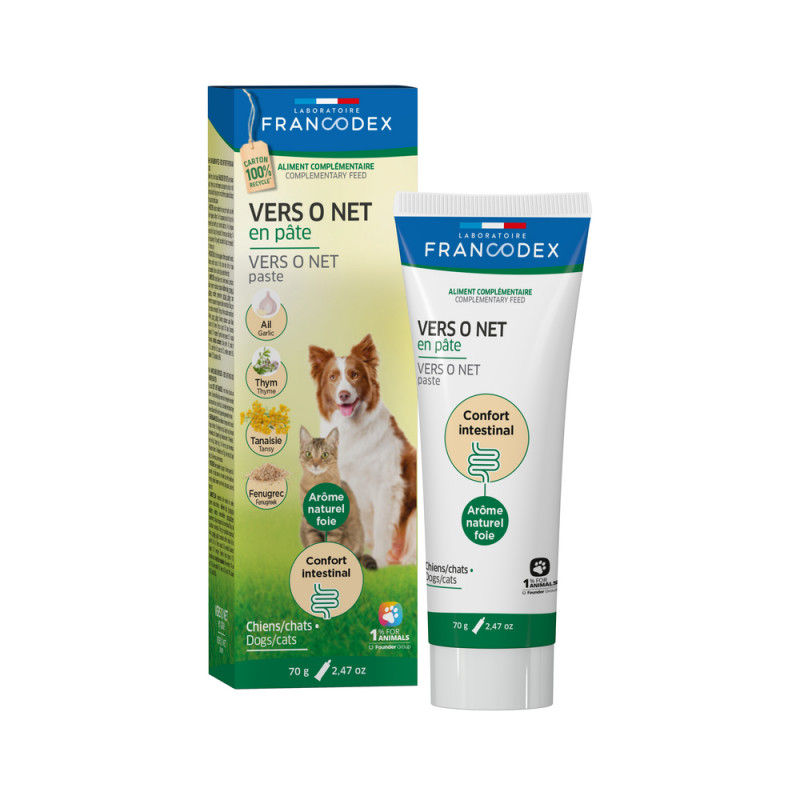 Vers o net pâte 70 g pour chien et chat