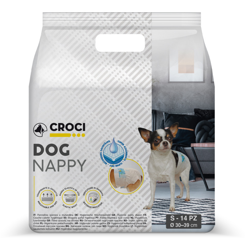 Couches jetables pour chien Dog Nappy'', taille SM