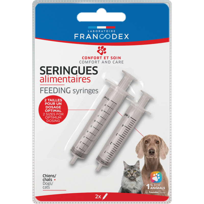 Seringues alimentaires pour chien et chat - x2