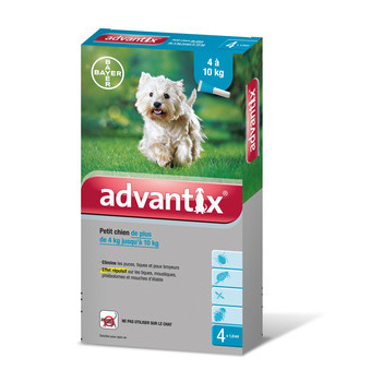 Pipette antiparasitaire petit chien advantix x4