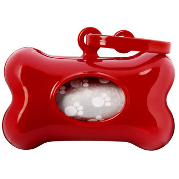 Distributeur de sachets Wouapy net laqué rouge et