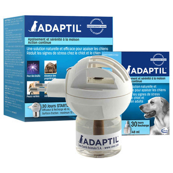 Produit apaisant Adaptil pour chien : diffuseur et