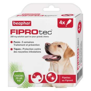 Fiprotec 268 mg pour grands chiens Fipronil- 4 x 2