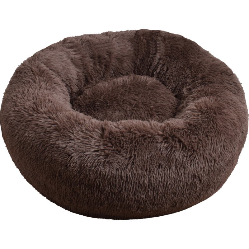 Couchage pour chien, donut poilu, coloris vison -
