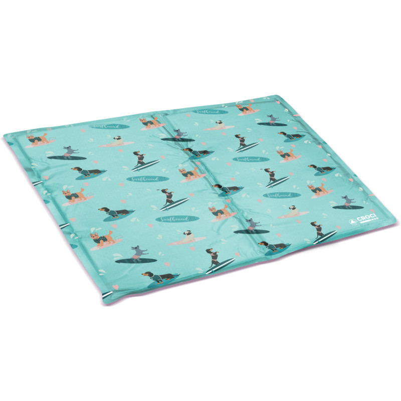 Tapis rafraîchissant pour chien, imprimé surf - L.