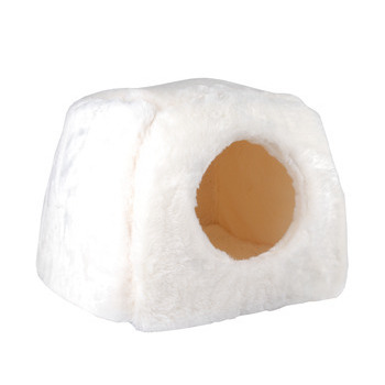 Igloo Pelty pour chat et petit chien : blanc : 38x