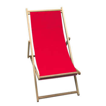 Chilienne Monte Carlo en bois et toile carmin - 95