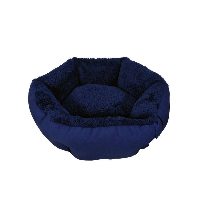 Coussin Hexagonal Doux Navy pour chien S