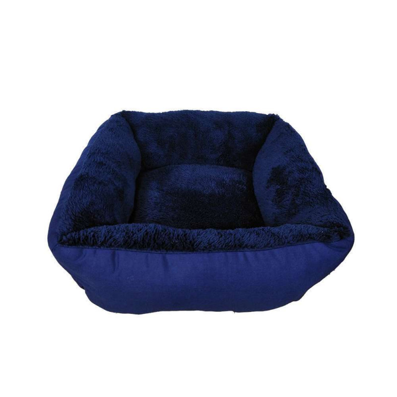 Coussin Carré Doux Navy pour chien  S