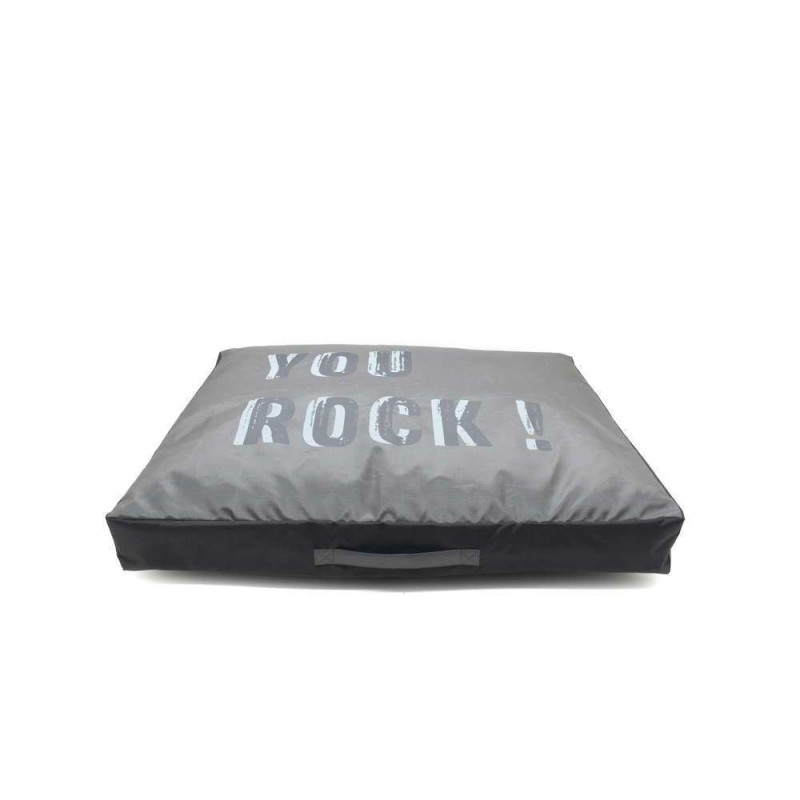 Matelas Rock imperméable déhoussable noir L80cm po