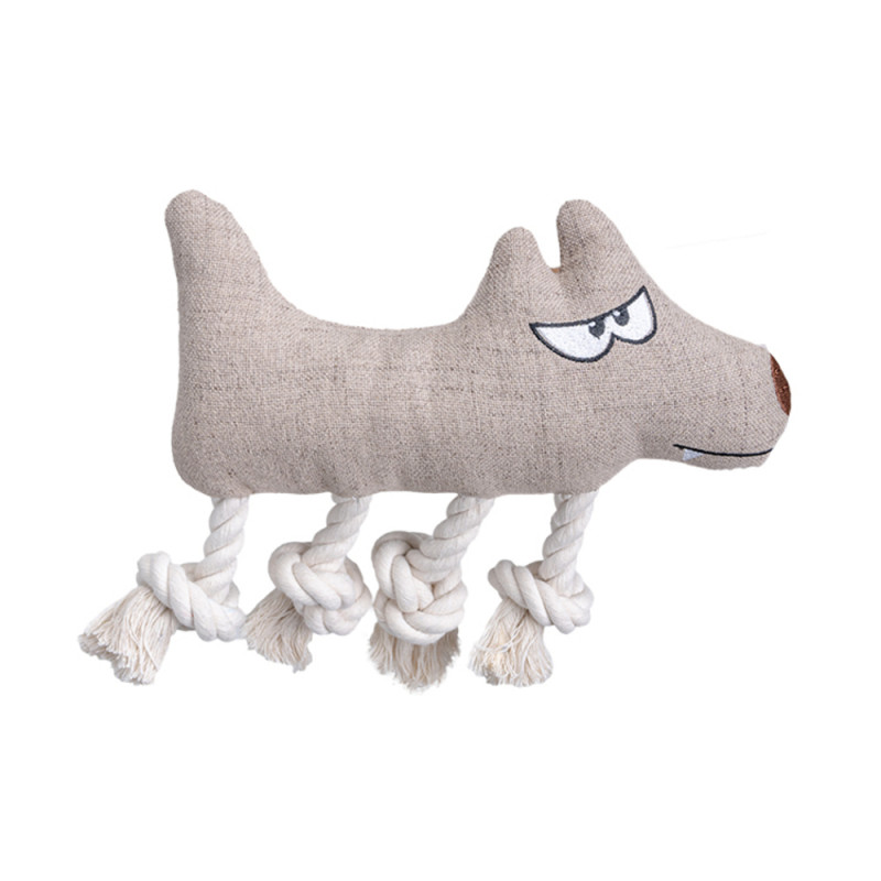 Jouet pour chien : corde tressée - H. 25cm