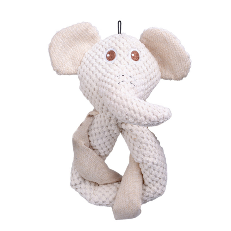 Jouet sonore pour chien : éléphant noué, coloris b