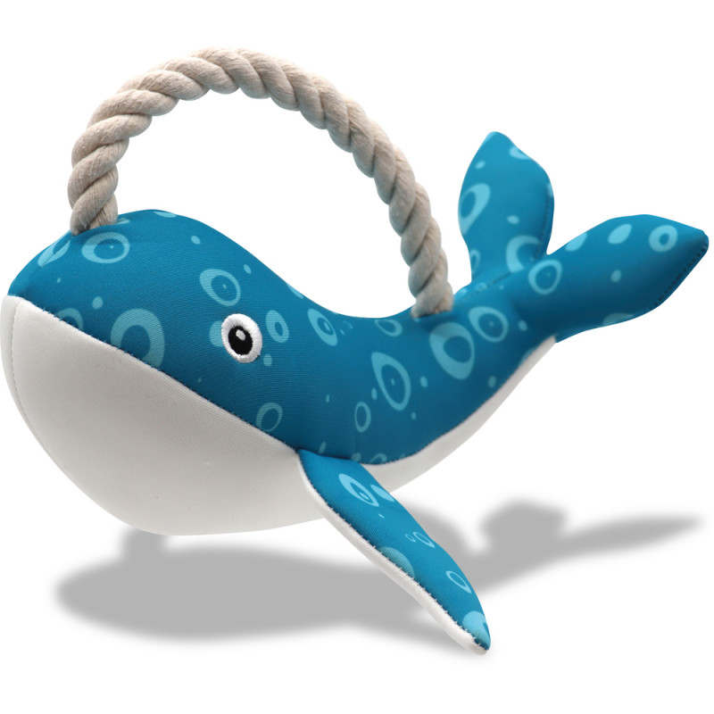 Jouet pour chien : baleine bleue - L. 25cm