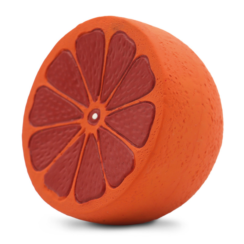 Jouet pour chien : orange en latex - L. 8cm
